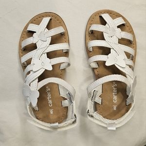 Carters Toddler Shoes / Sandals. Size 8T. White.